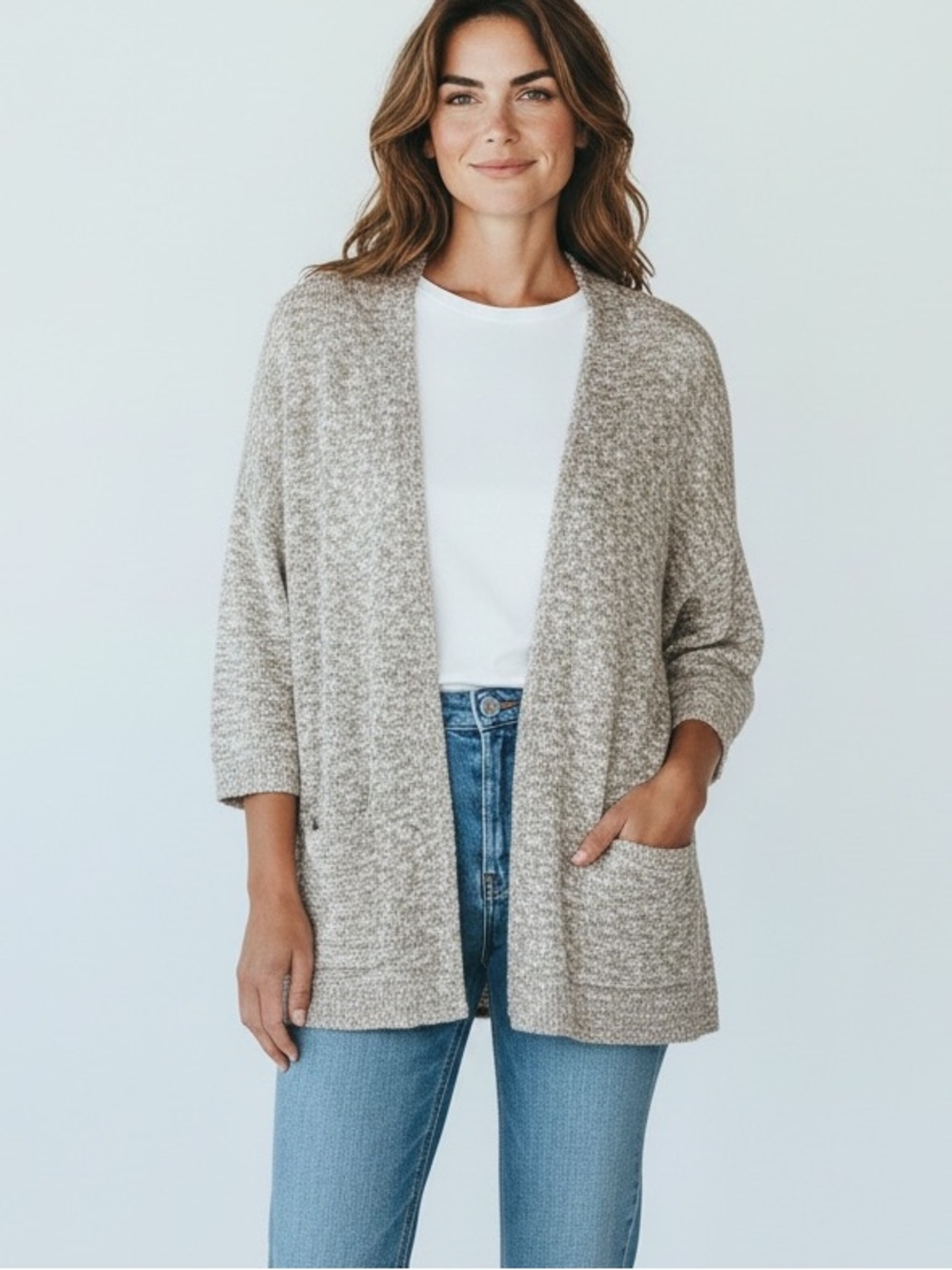 Massimo Dutti Italian Yarn Metallic Gold Cardigan Sweater
